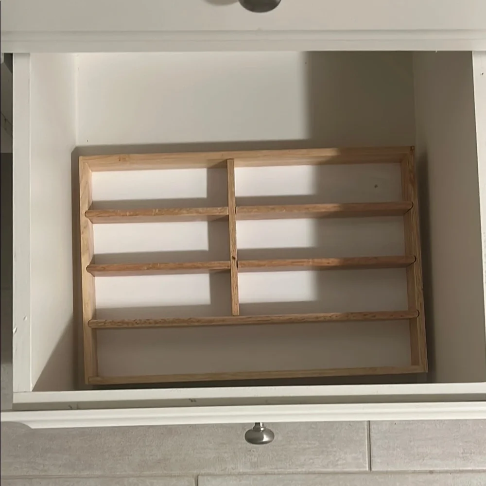 Bamboo Drawer Organizer - kitchen silverware or bathroom makeup. 17.5” x 11.75”